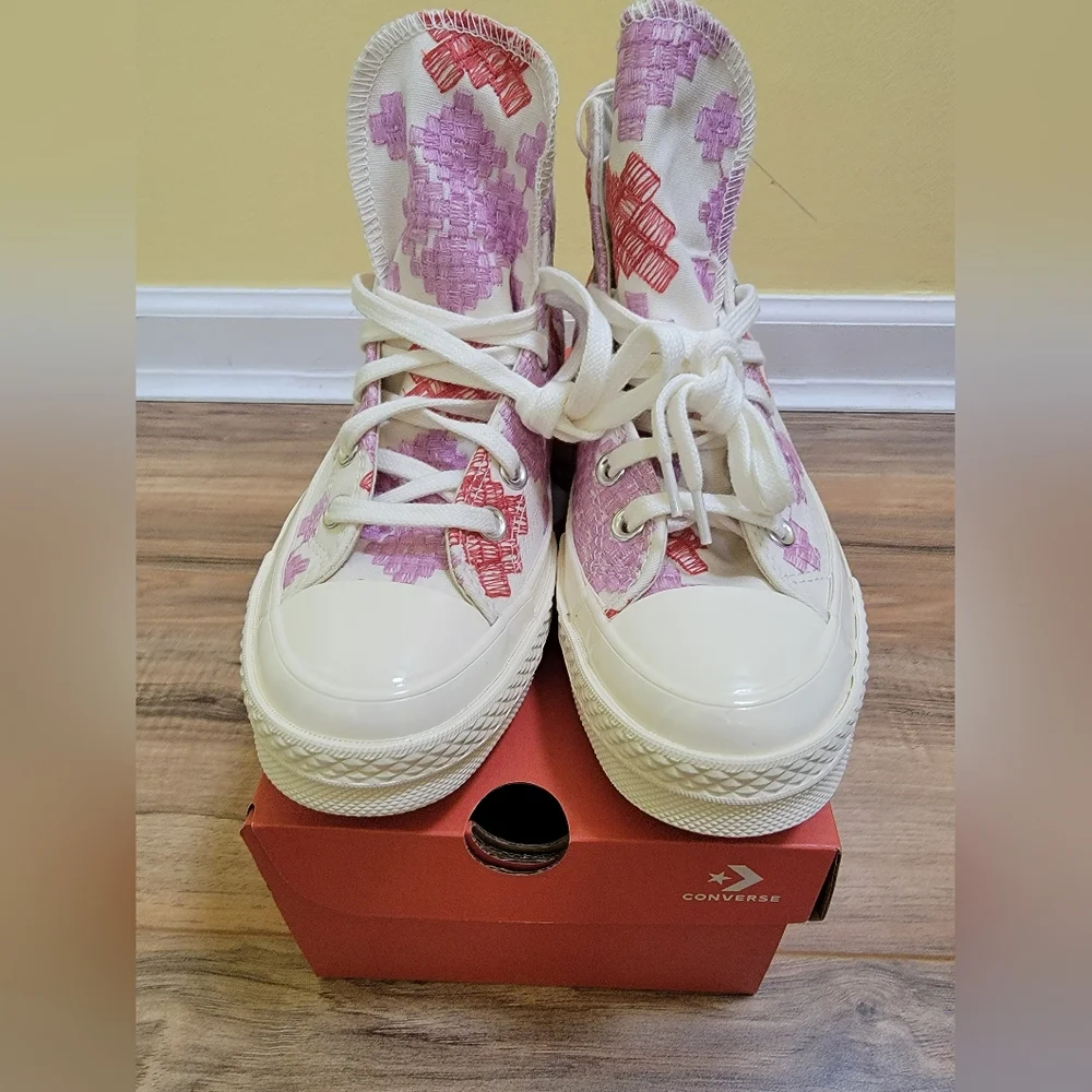 Converse Chuck 70 Egret/ Beyond Pink/ Soft Red size US 7.5 - Picture 3 of 11